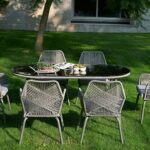Minosa Ovaler Gartentisch Set, gartenmöbel